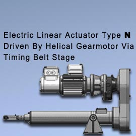 Acme Screw Type - “N” (Driven By Helical Gearmotor Via Timing Belt Stage) Acme screw selection Chart